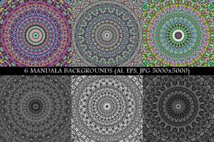 6 Floral Mandala Backgrounds for Creative Projects