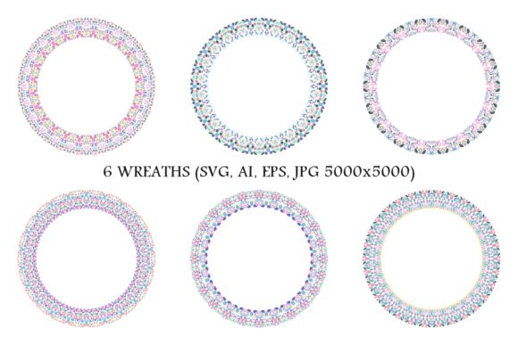 6 Floral Wreaths: Elevating Modern Design with Versatile Vector Assets