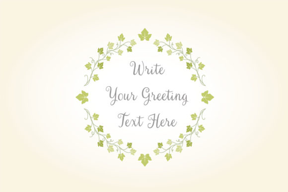 Beauty Floral Vine Leaves Greeting Logo Design Guide