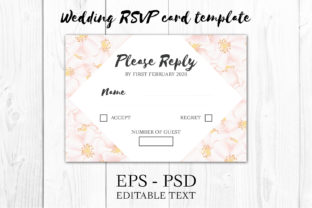 Cherry Blossom Floral Wedding RSVP Card Design