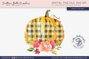 Elevating Seasonal Design with Floral and Buffalo Plaid Orange Digital Assets