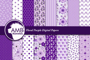 Embracing Romance and Femininity with Purple Floral Digital Papers
