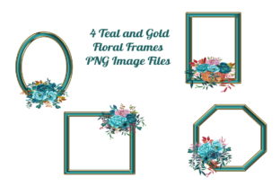 Evaluating 4 Geometric Teal and Gold Floral Frames for Professional Design Workflows