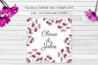 Evaluating the Purple Floral Wedding Favor Tag Template for Modern Stationery