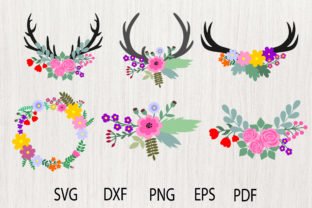 Floral Antlers, Flower: A Creative Design for Modern Crafting Enthusiasts