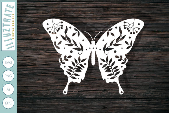 Floral Butterfly Cut File for Crafters and Small Business Owners