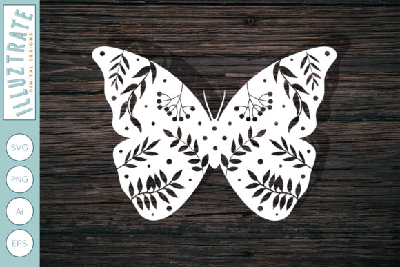 Floral Butterfly SVG Cut Files for Crafters and Makers