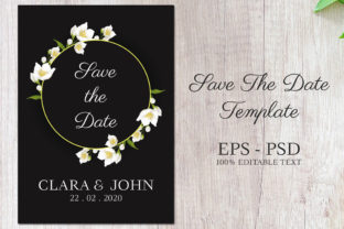 Jasmine Floral Save the Date Template: Modern Simplicity for Your Wedding Stationery