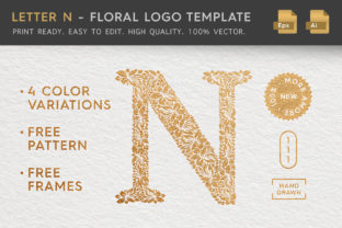 Letter N Floral Logo Template: Organic Brand Identity