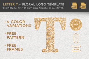 Letter T Floral Logo Template: Elegant Branding