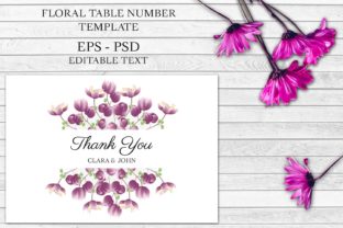 Purple Floral Thank You Card Template Guide